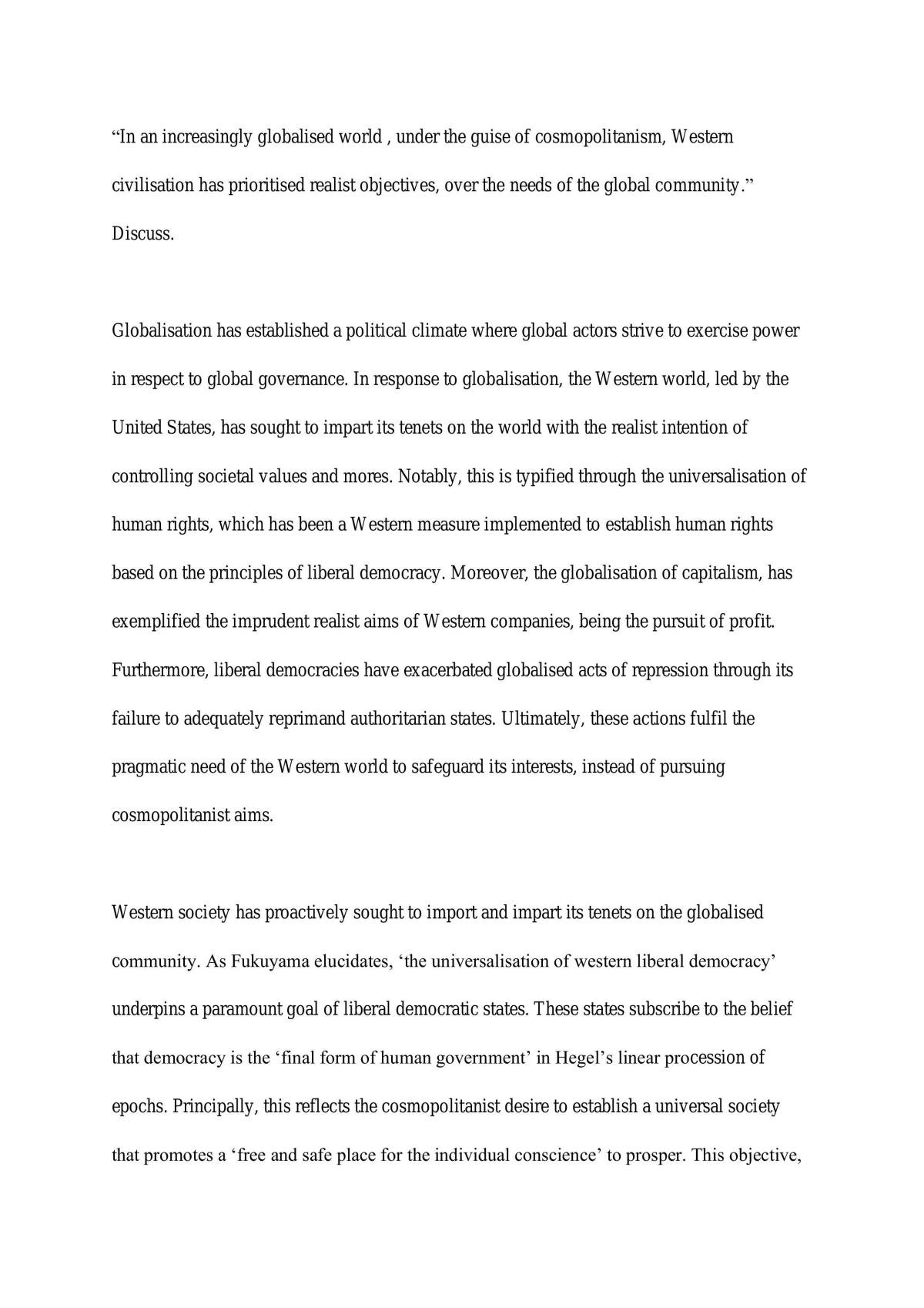 GP Essay on Globalisation - Page 1
