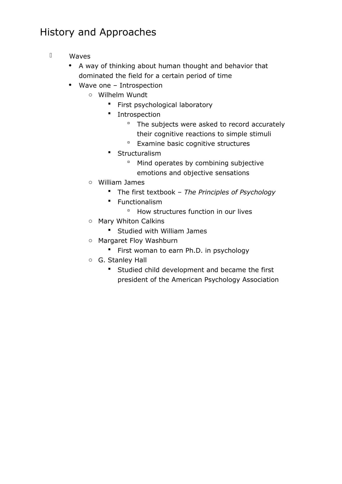 Study Notes for AP Psychology - Page 1