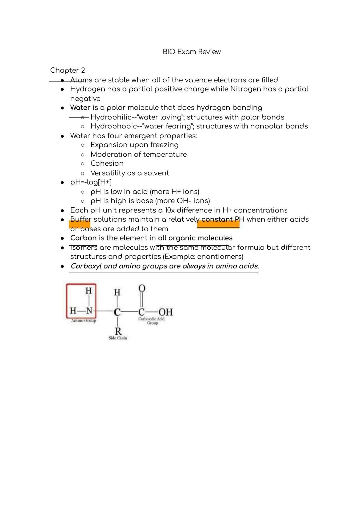 AP Biology - Final Exam Notes - Page 1