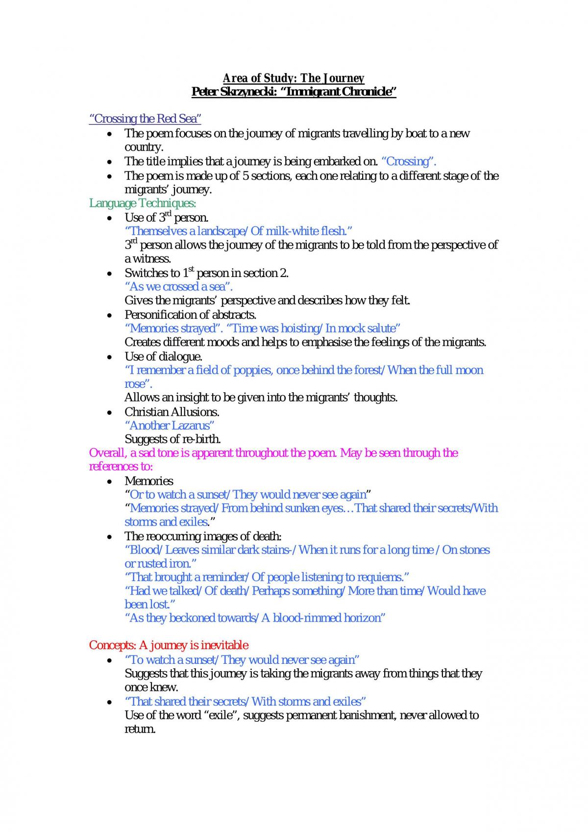 Peter Skrzynecki's Poem Study Notes | English (ESL) - Year 11 VCE ...