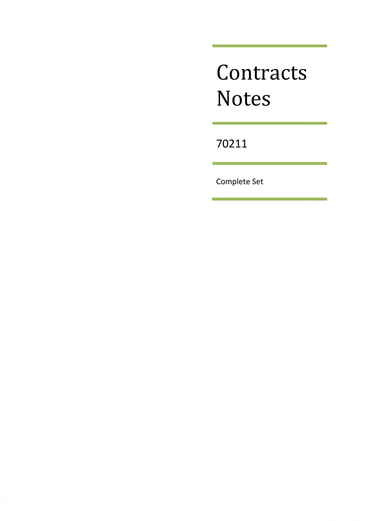 Complete Contracts Notes - Page 1