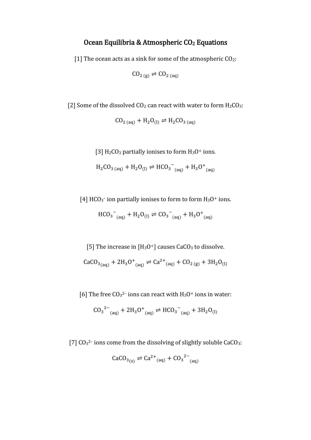 Chemical Equilibrium - Page 1