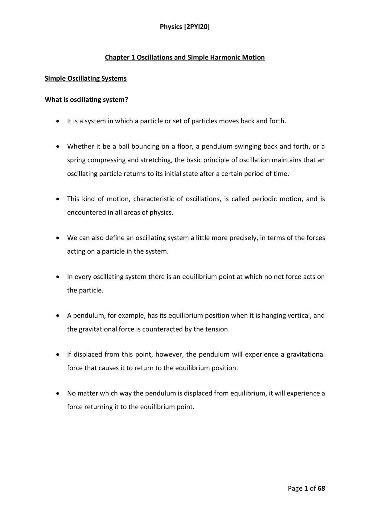 Physics Studies Notes - Page 1