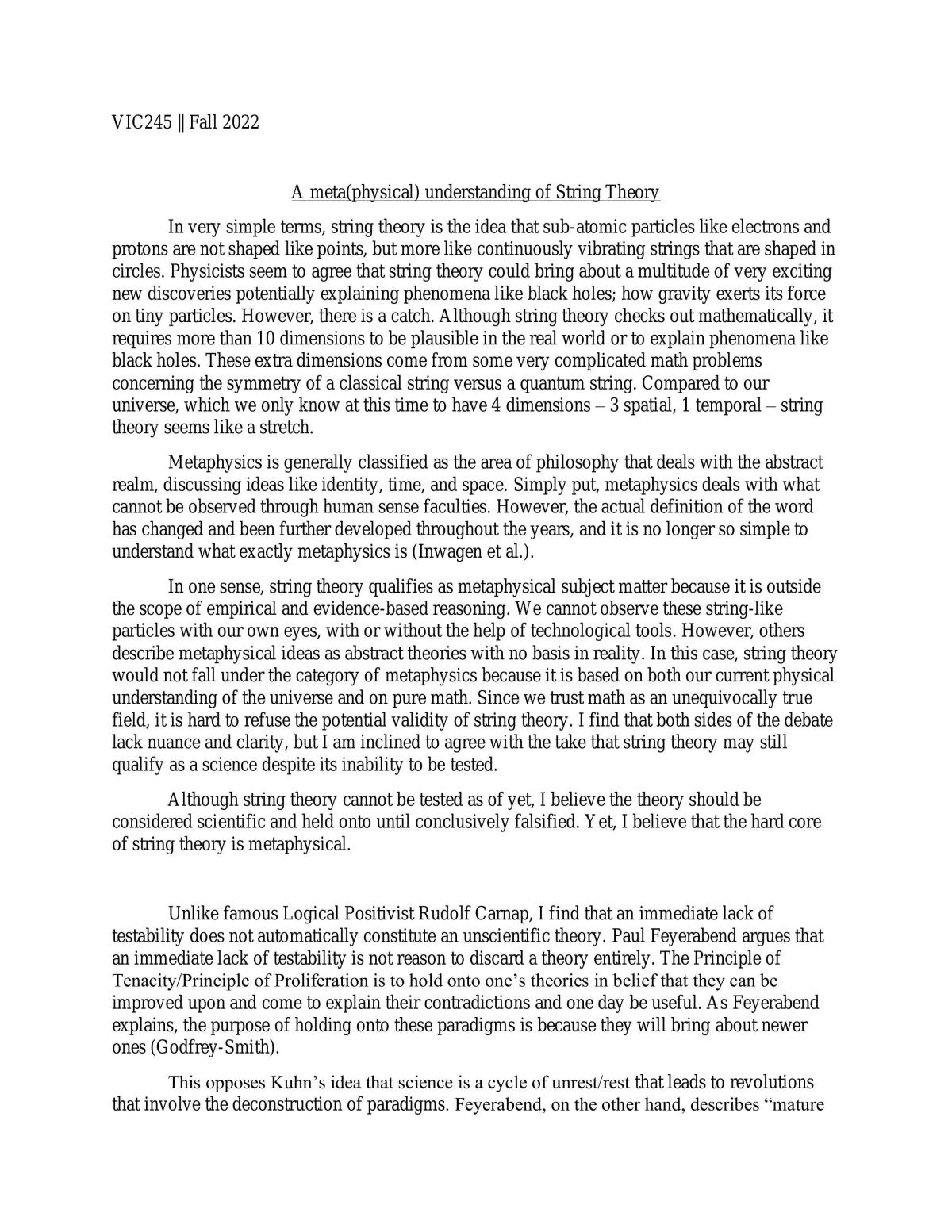 Final Essay: VIC245 - Page 1
