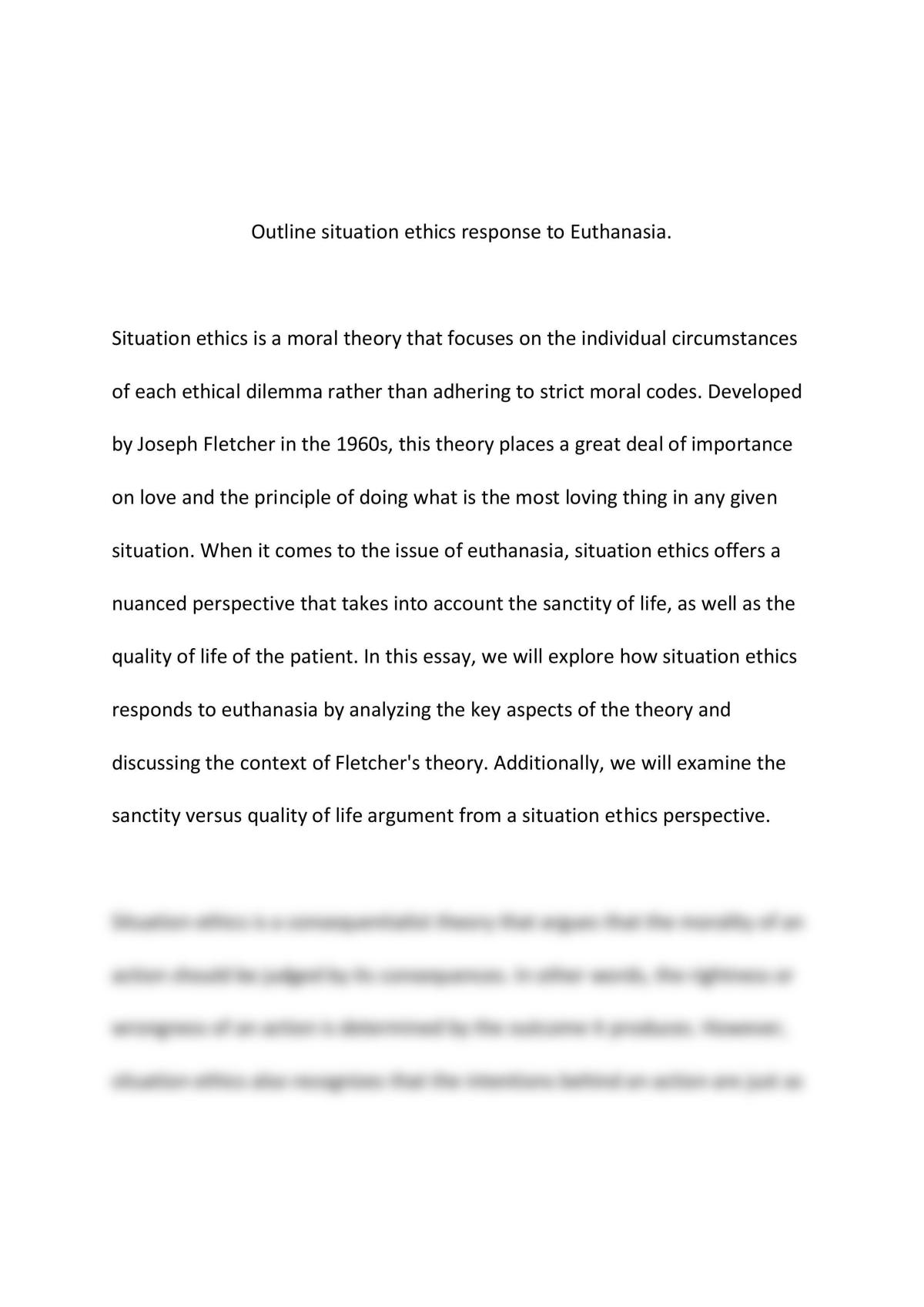 Ethics essays - Page 1