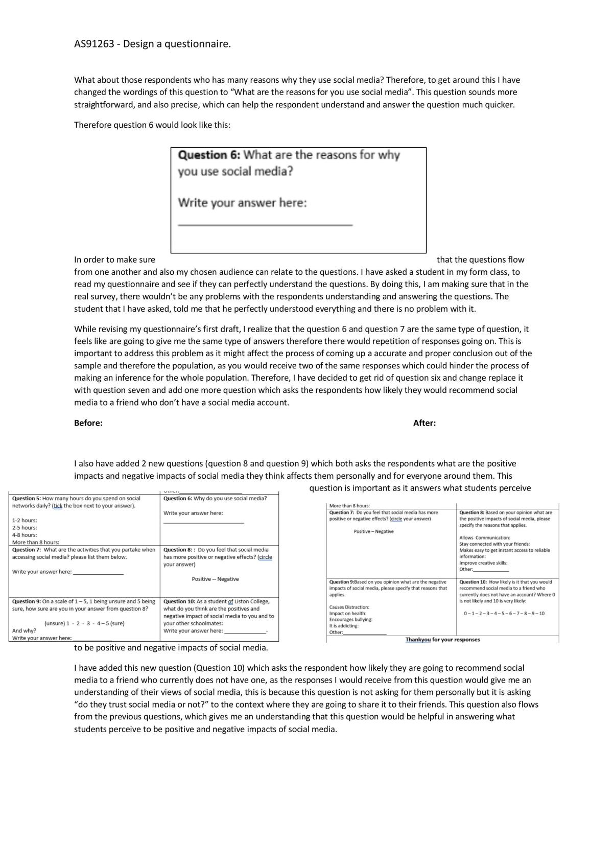 AS91263 - Design a questionnaire. - Page 4