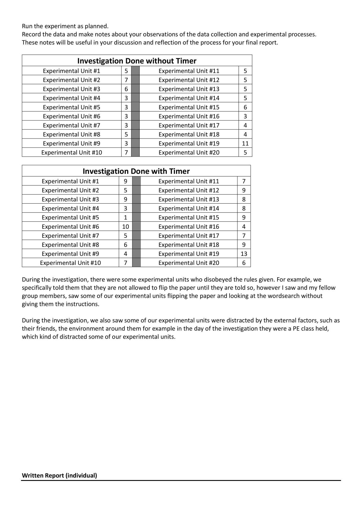 AS91265 - Experiments - Page 5