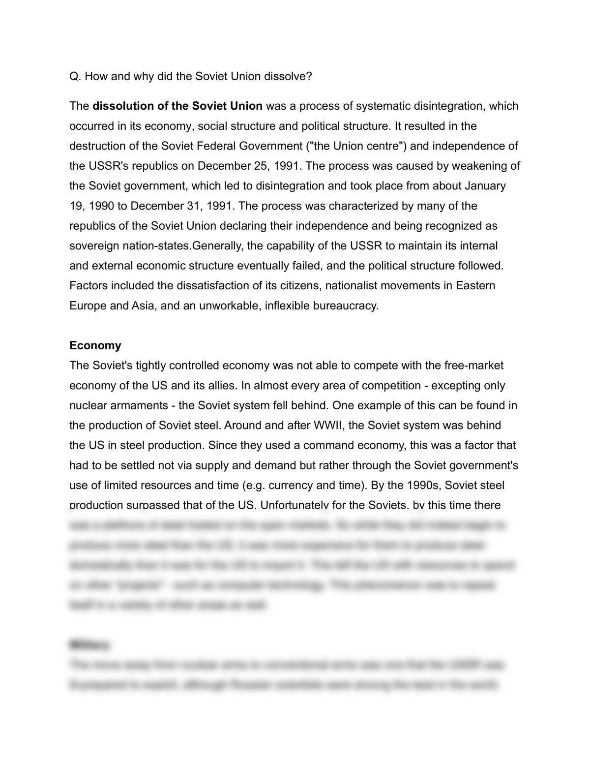 Collapse of the Soviet Union  - Page 1