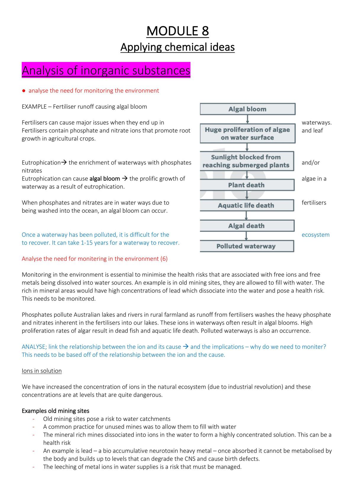 Chemistry Module 8 Notes - Page 1