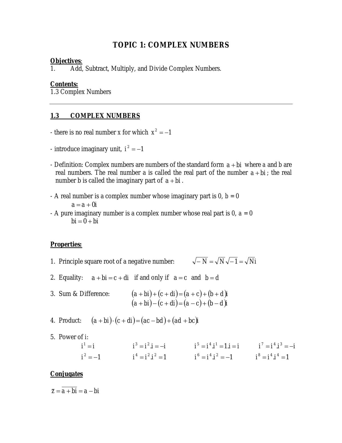 PTM0145 Trigonometry Notes - Page 1