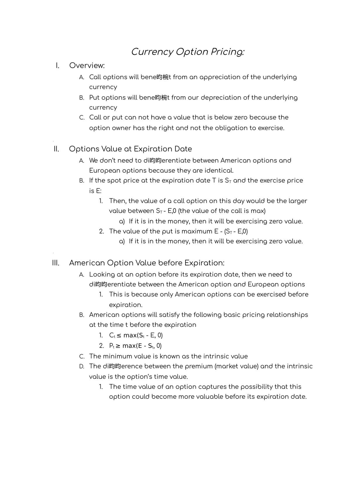 Lecture 9: Currency Option Pricing Notes - Page 1