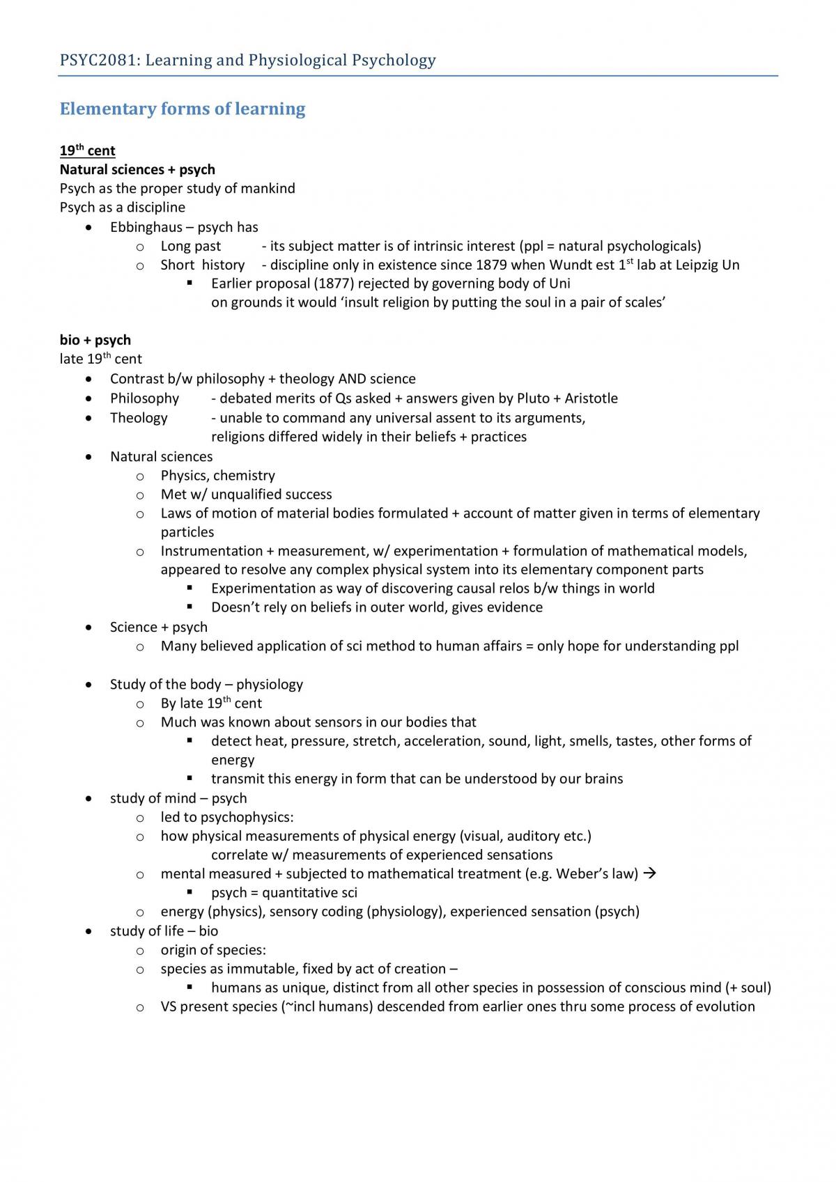 PSYC2081 Full Notes - Page 1