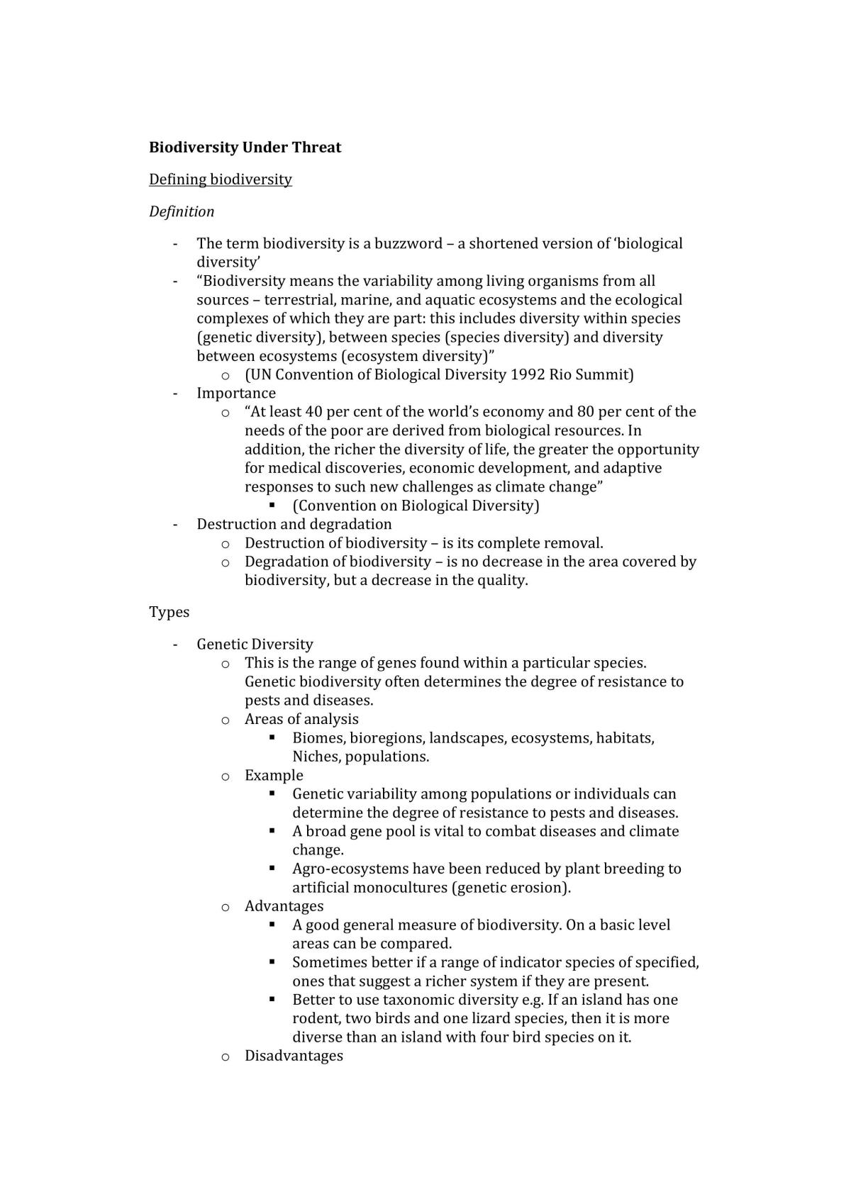 Biodiversity  - Page 1