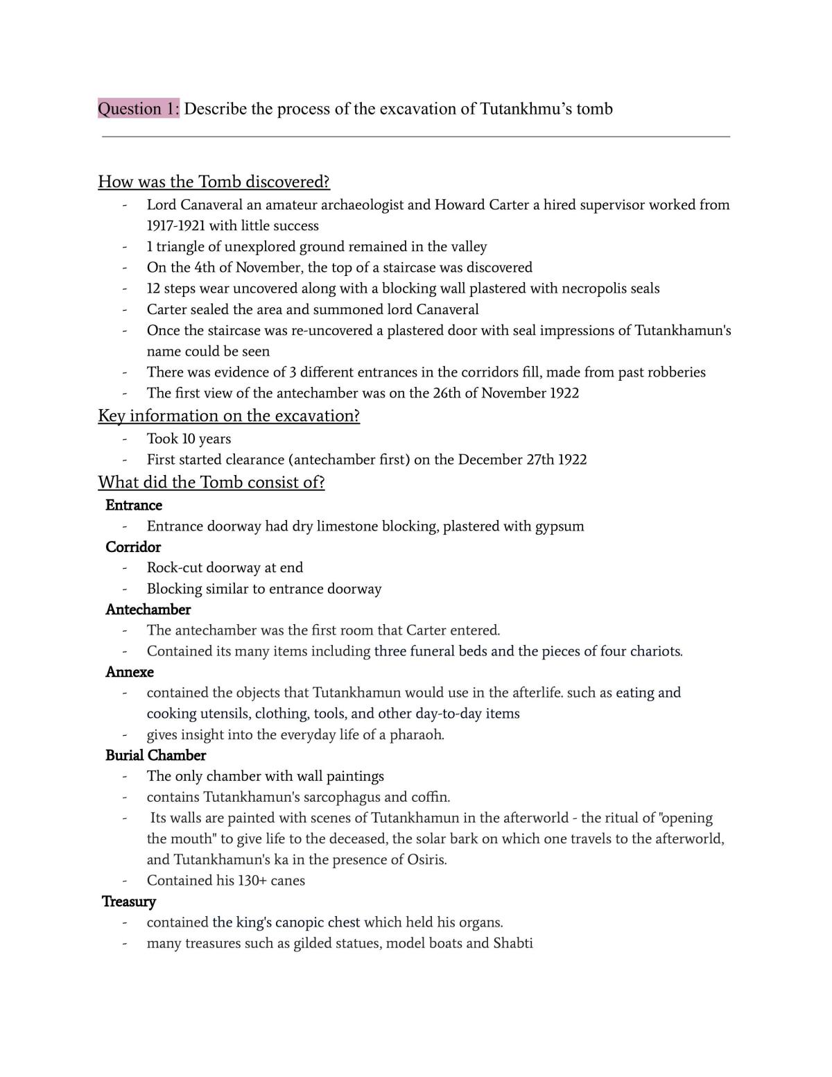 Tutankhmun notes - Page 1