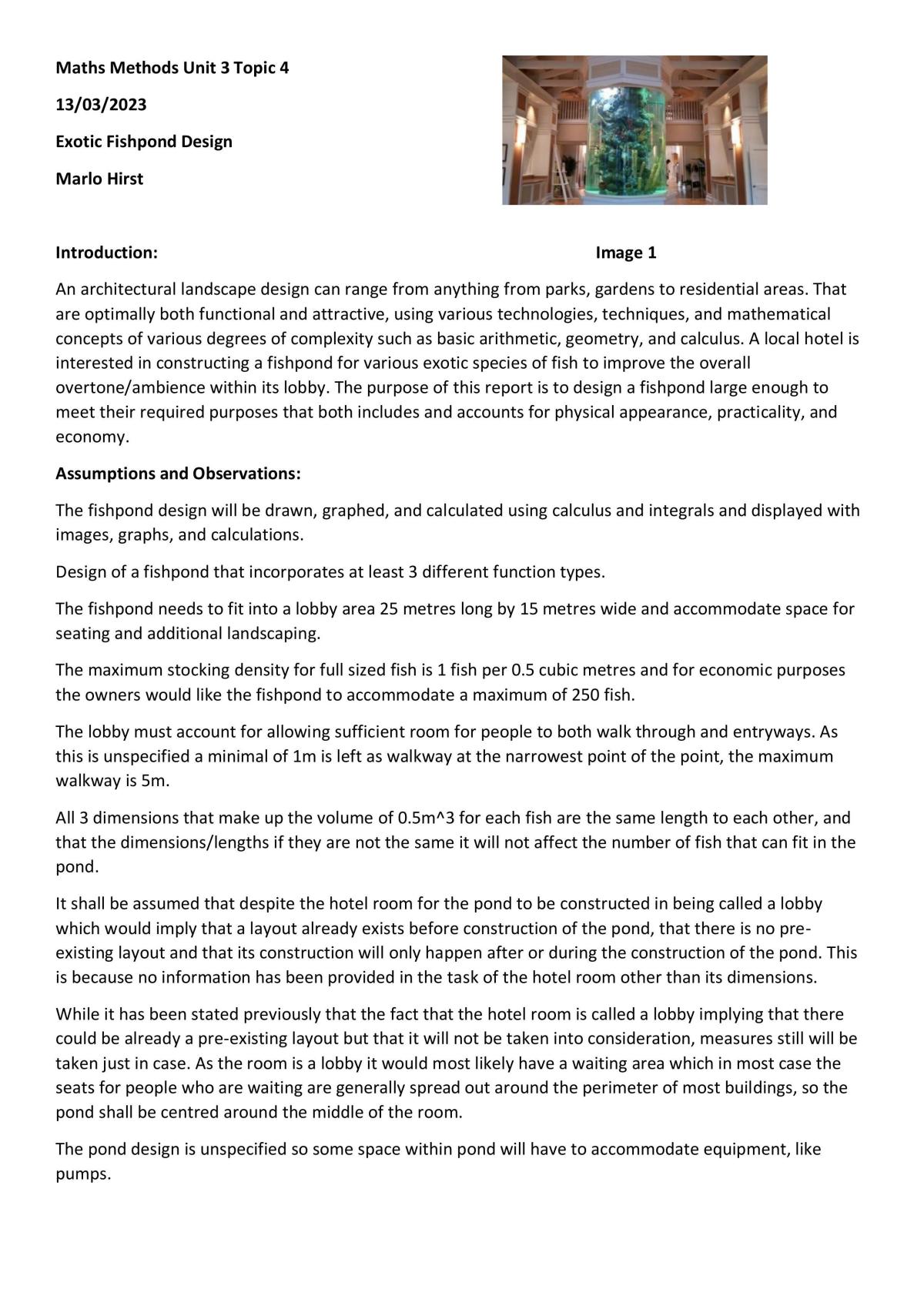 Lobby Pond Design - Page 1