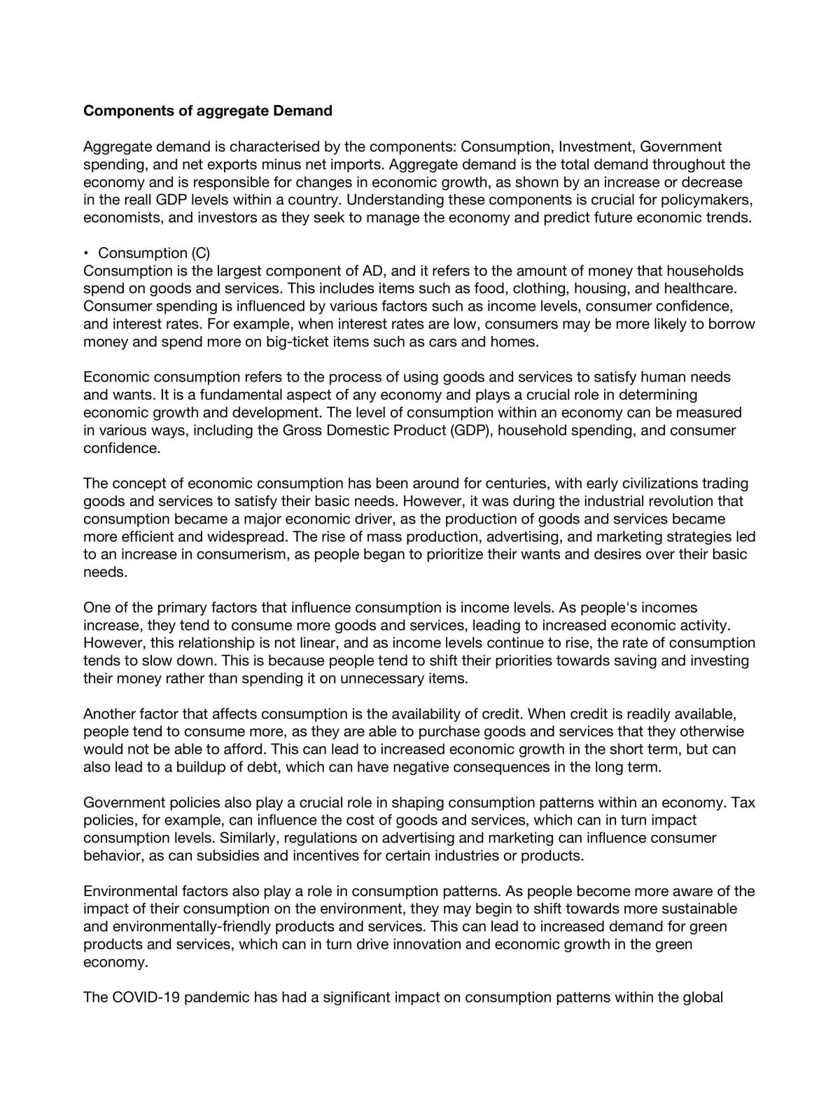 Aggregate Demand  - Page 1