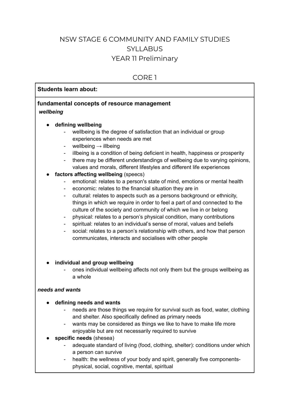 CAFS All Core Study Notes - Page 1