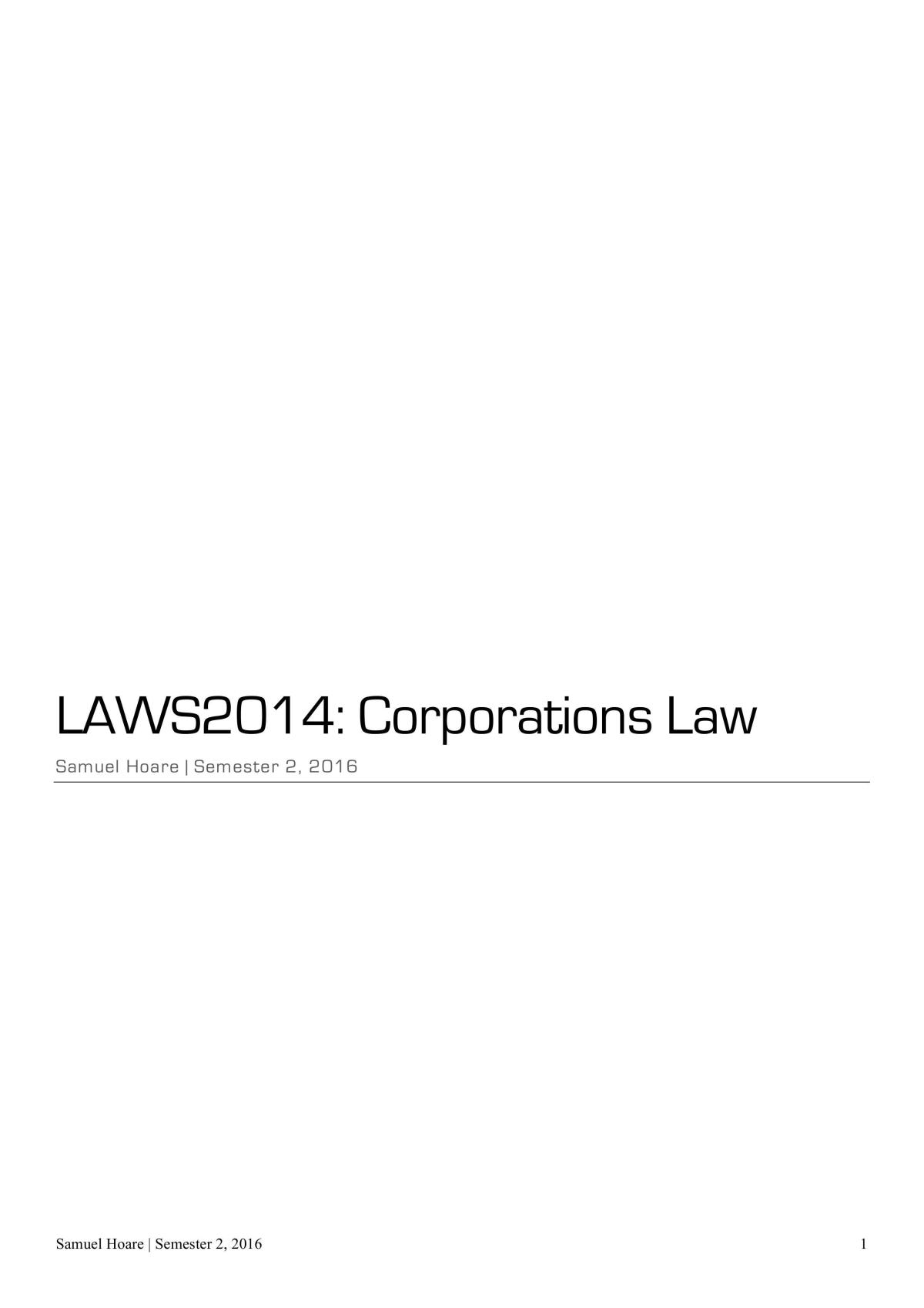 LAWS2014 Course Notes - Page 1
