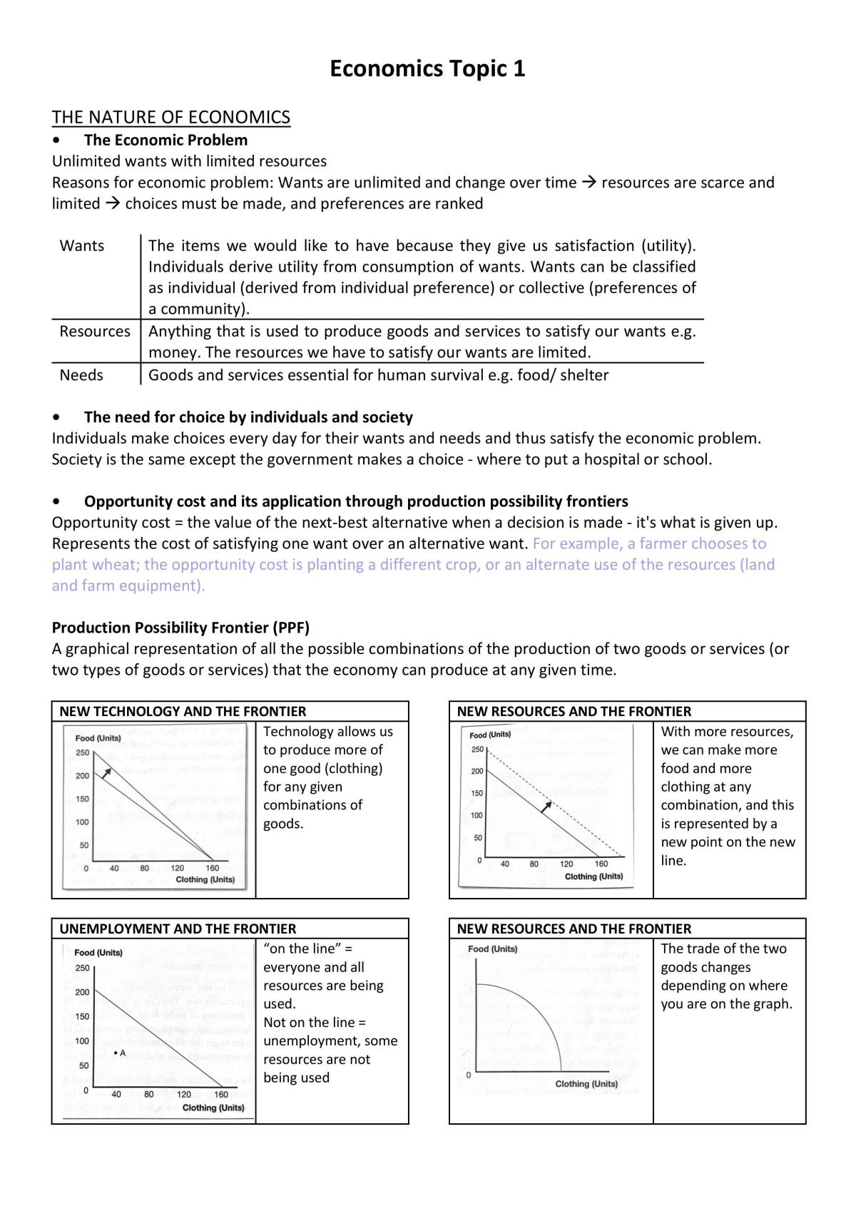 Economics Prelim Study Notes - Page 1