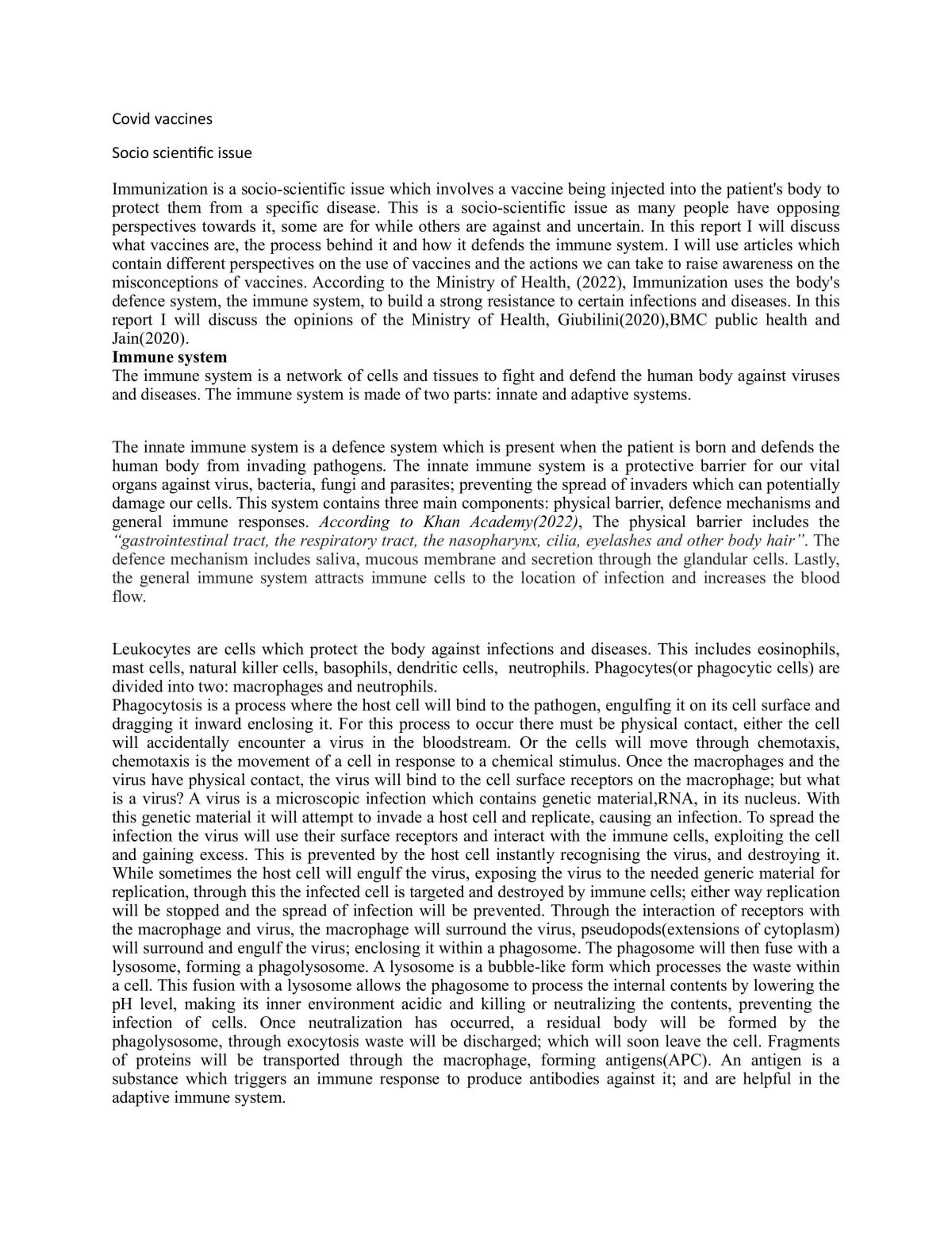 Socio scientific issue internal  - Page 1