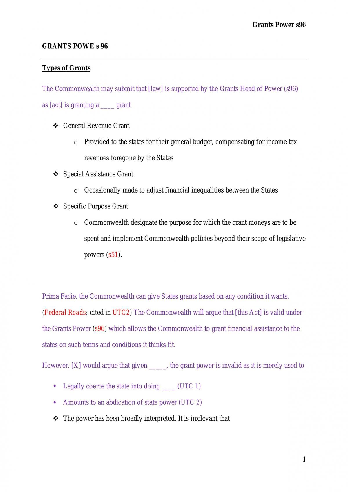 Grants Power Law Notes - Page 1