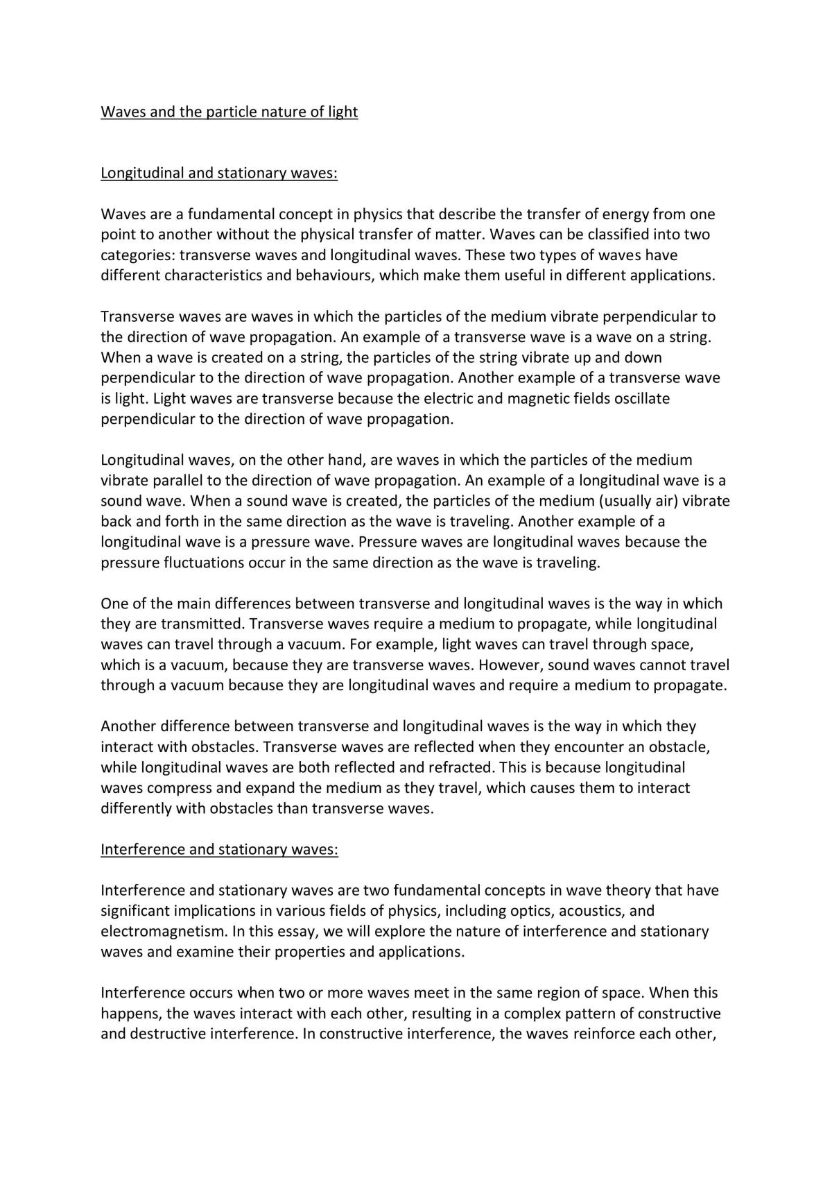 Waves and the particle nature of light - Page 1