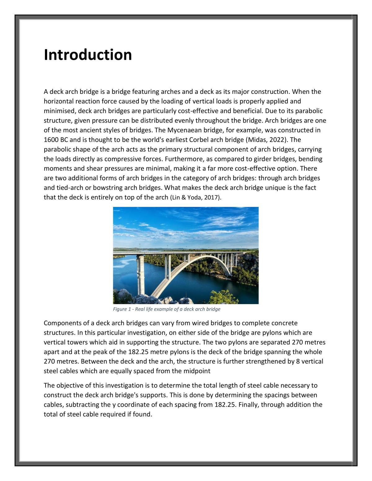 Deck Arch Bridge Investigation - Page 1