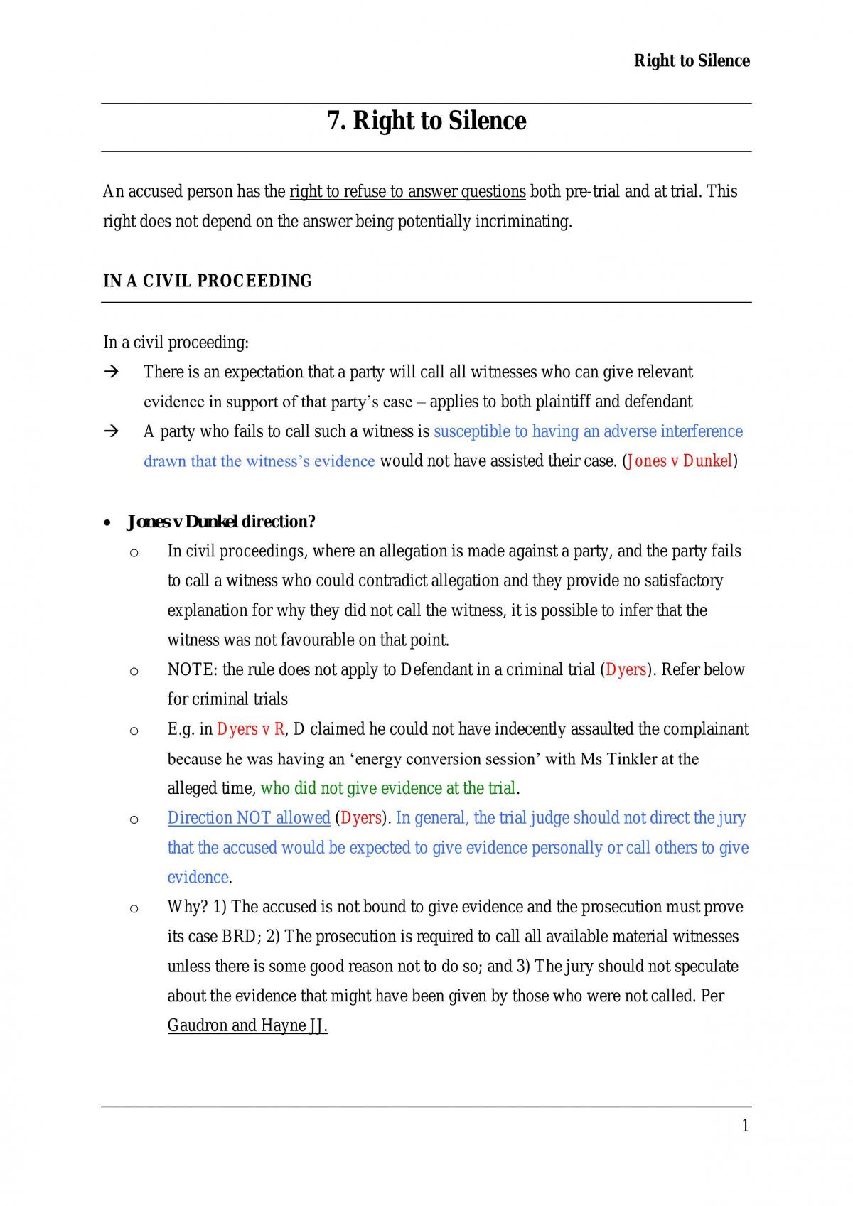 Right to Silence - Page 1