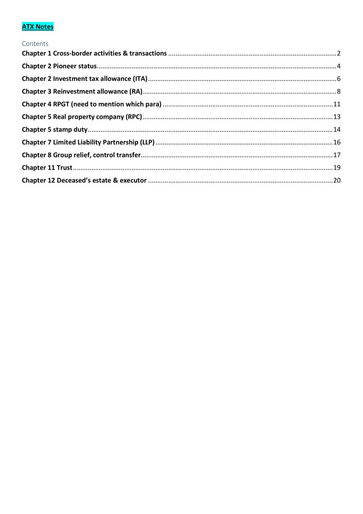 ATX Final Exam Notes - Page 1