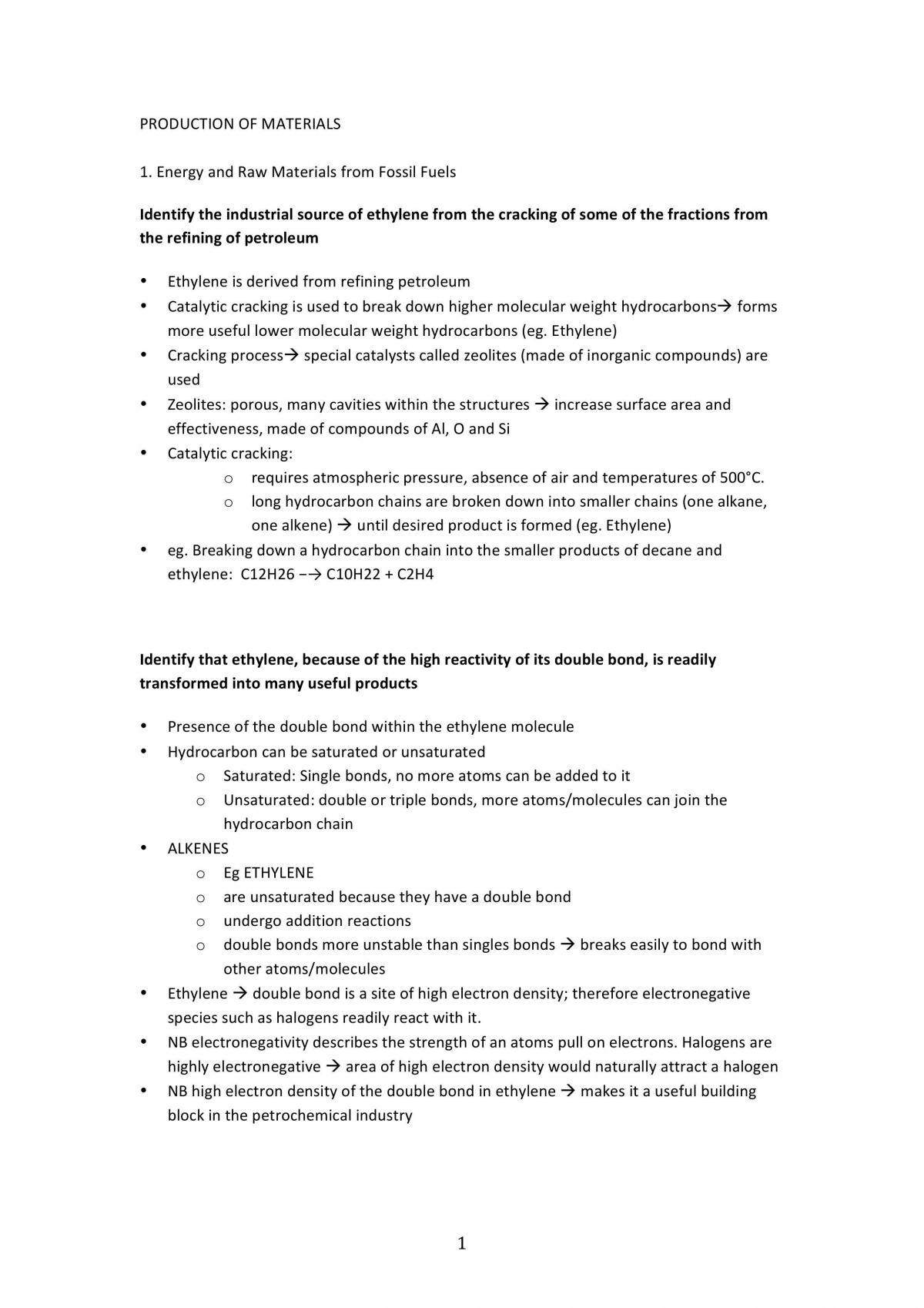 Chemistry Notes - Page 1