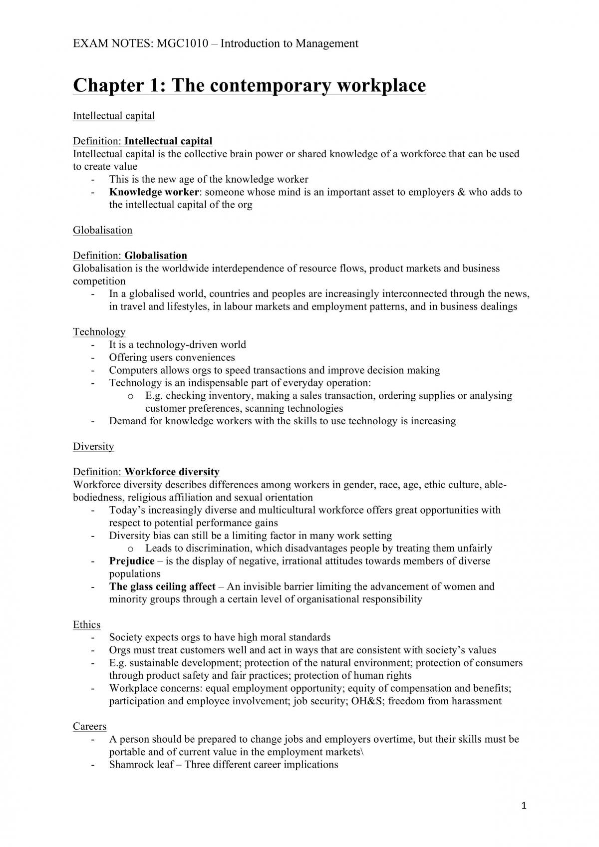 MGC1010 Exam Study Notes - Page 1