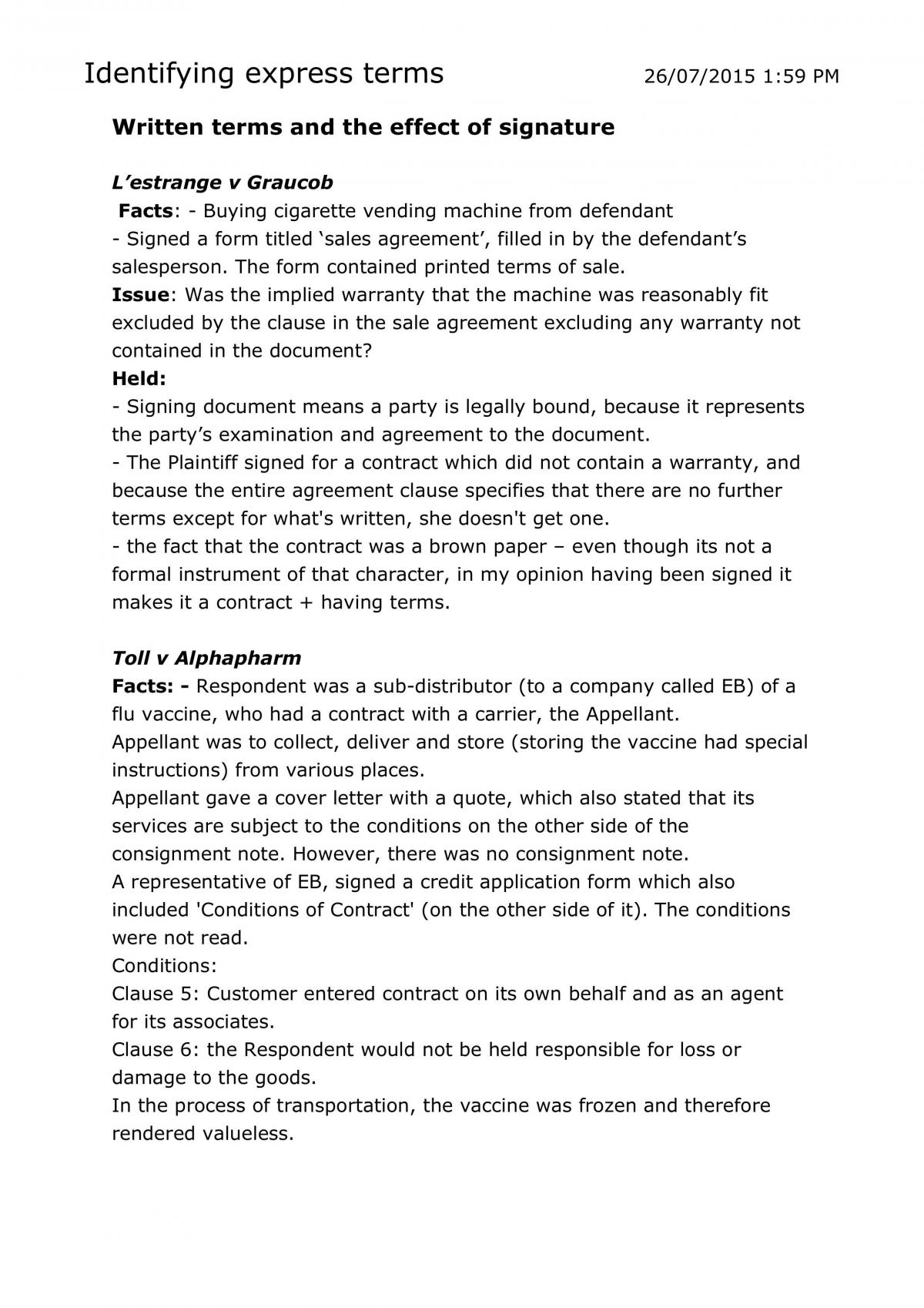 Contracts Cases - Page 1