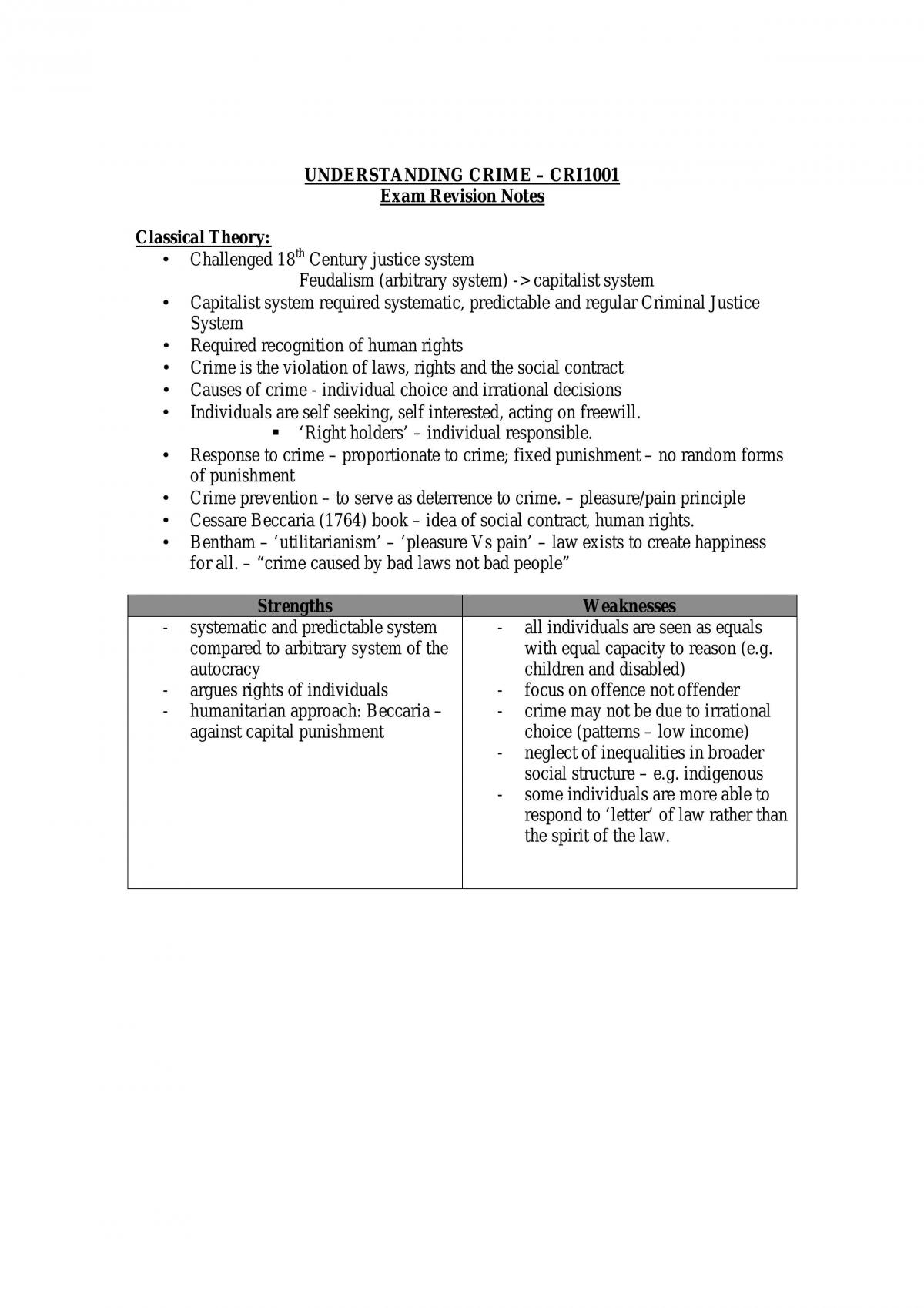 Cri1001 Revision Notes - Page 1