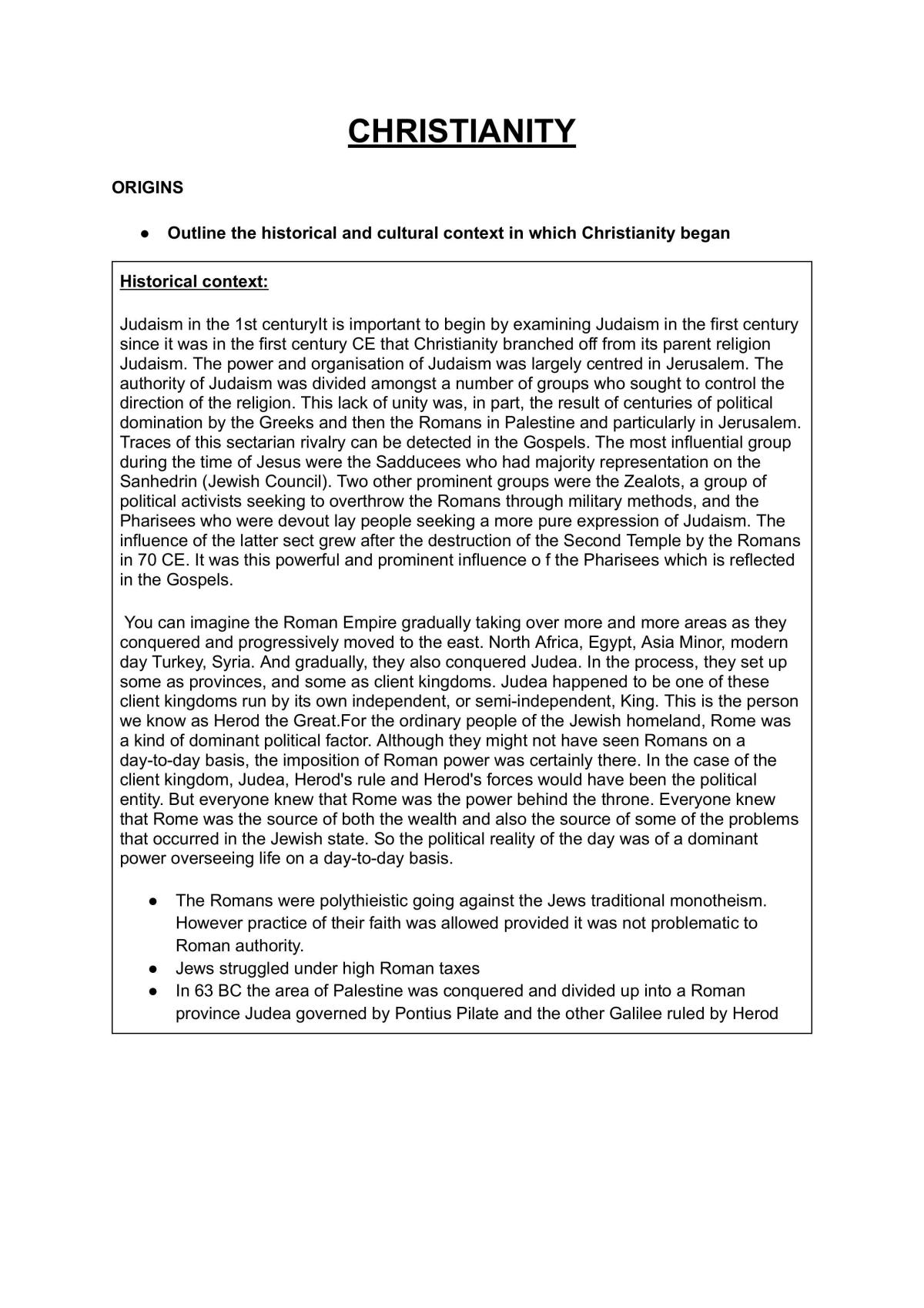 SOR 2 study notes christianity - Page 1