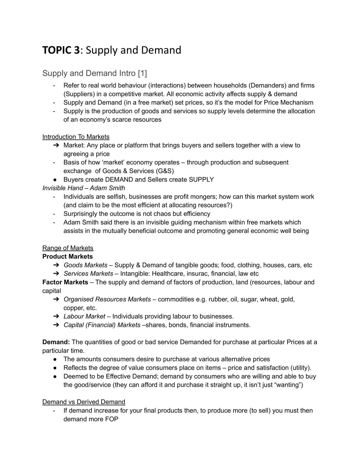 [Preliminary Topic 3 FULL Notes] Supply and Command - Page 1