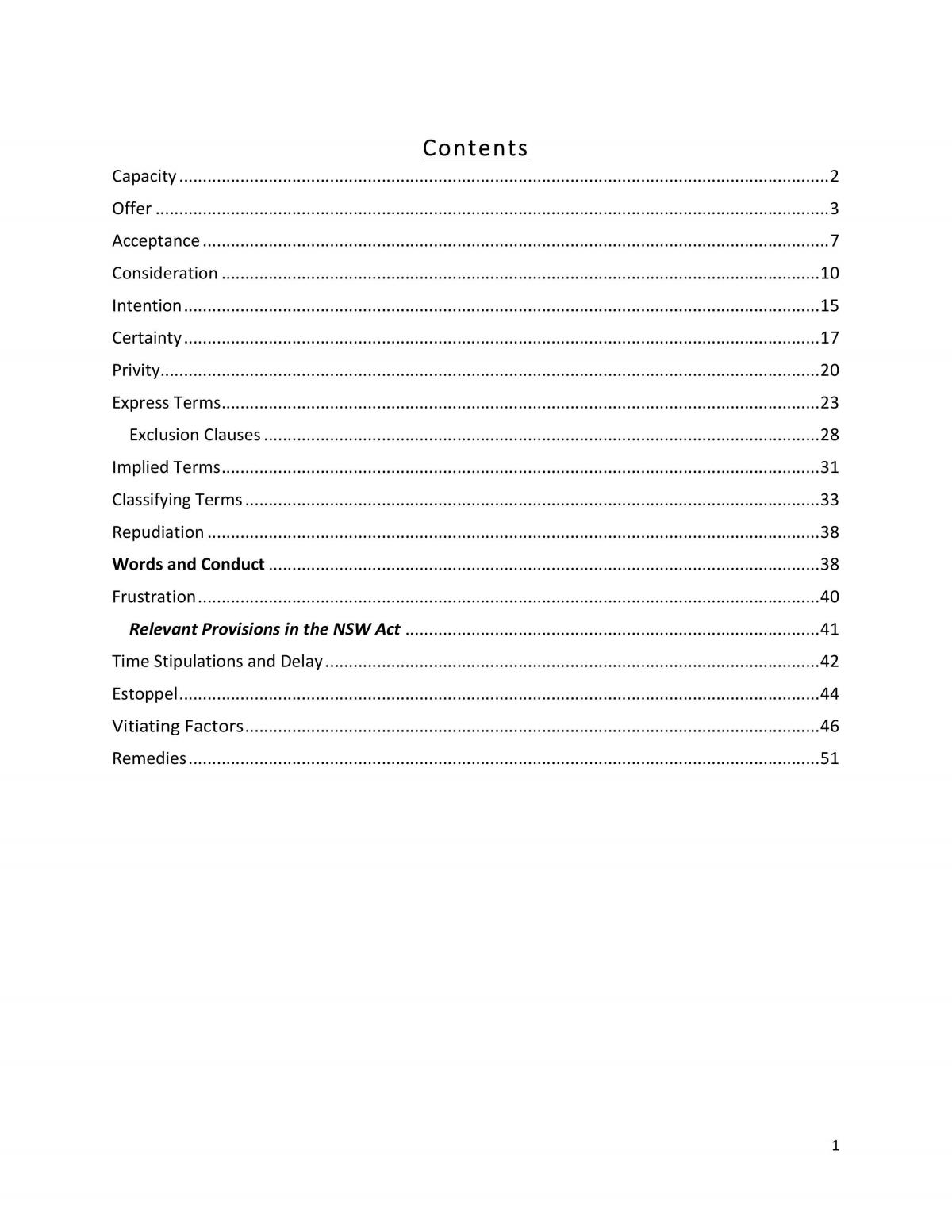 Full Contracts Law Notes - Page 1