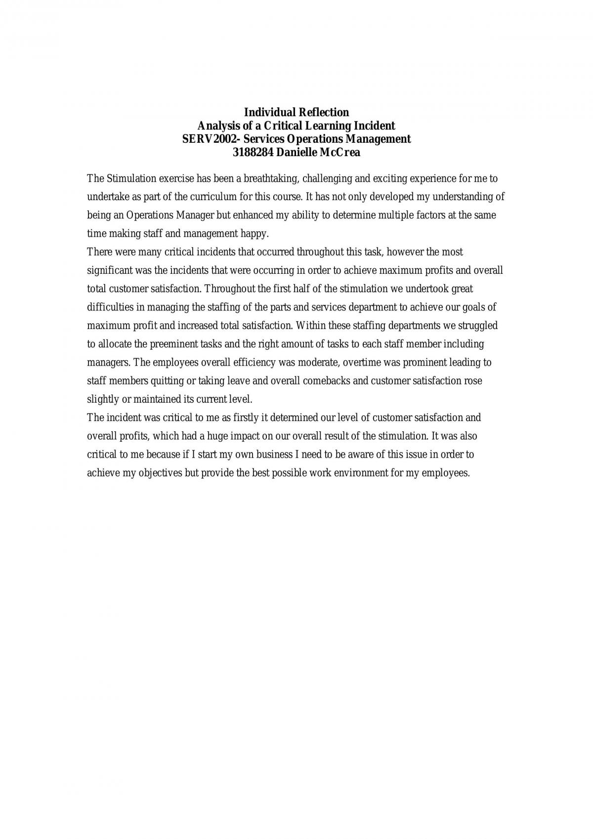 Individual Reflection - Page 1