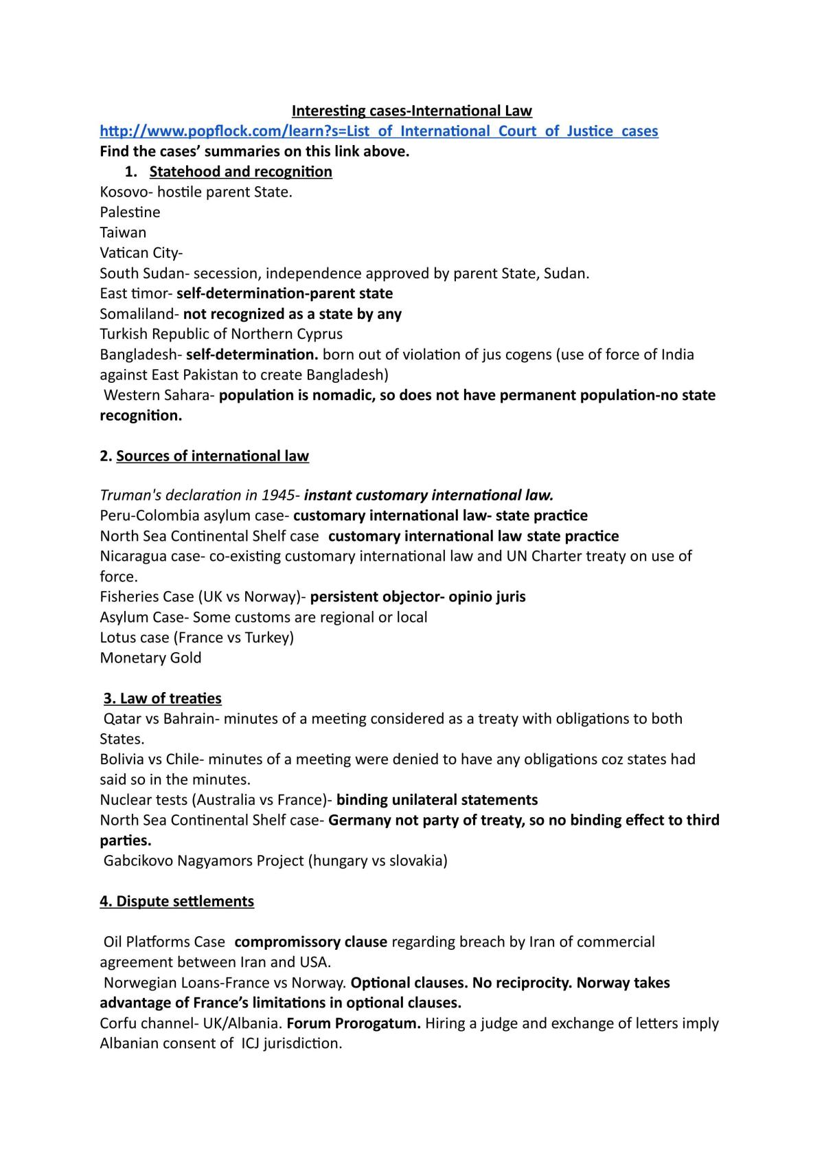 International Law Ordinary Study Guide - Page 1