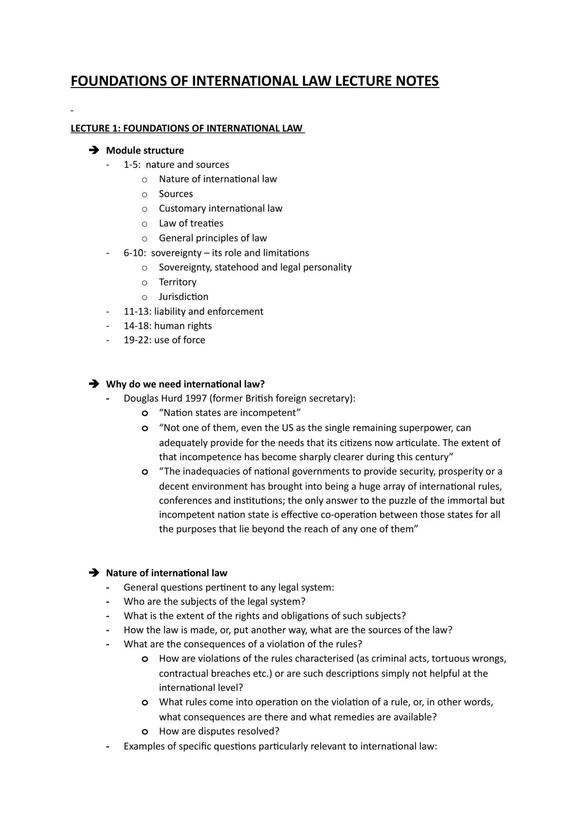 LAW347 Notes - Page 1