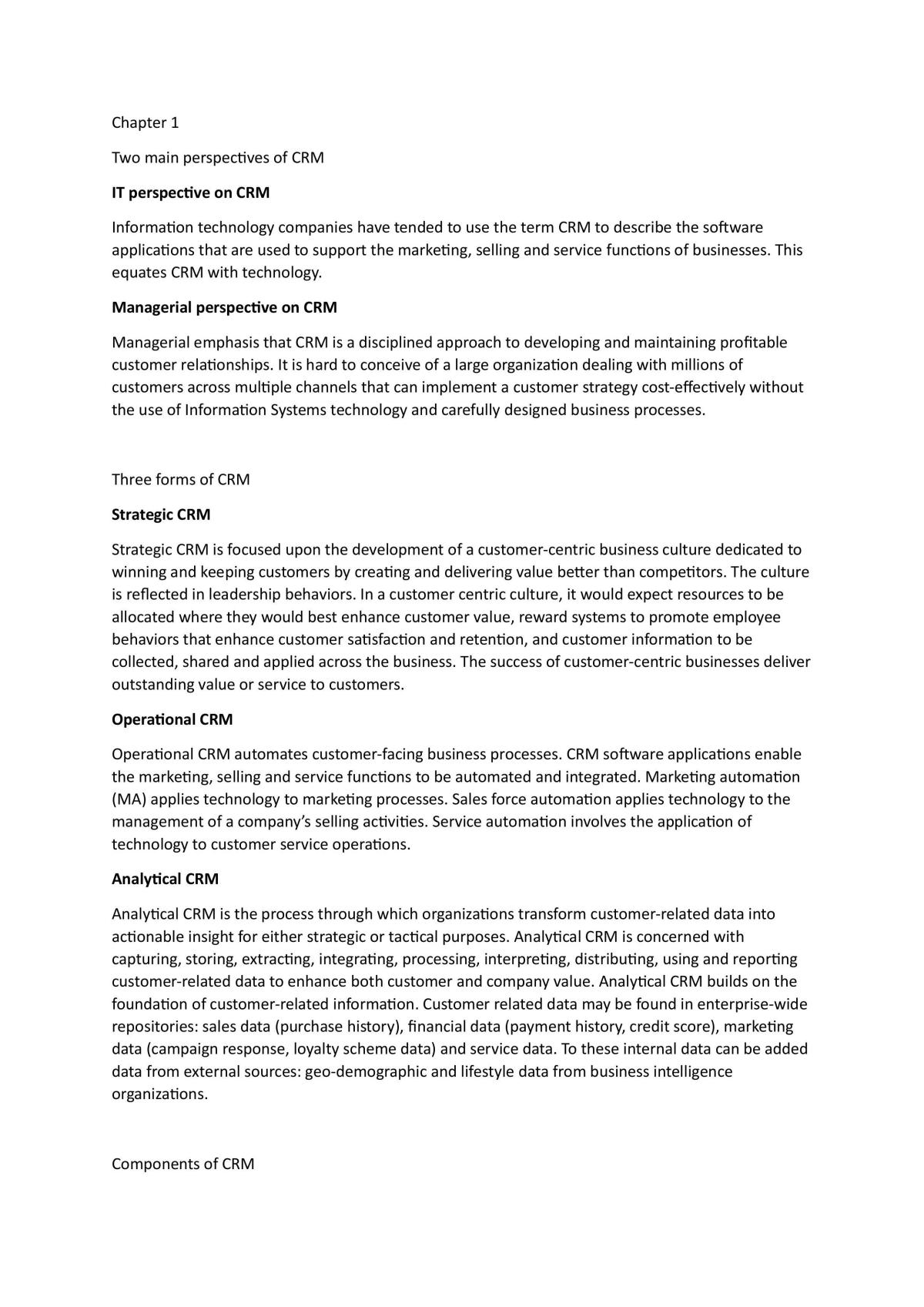 Chapter 1-9 Customer Relationship Management - Page 1