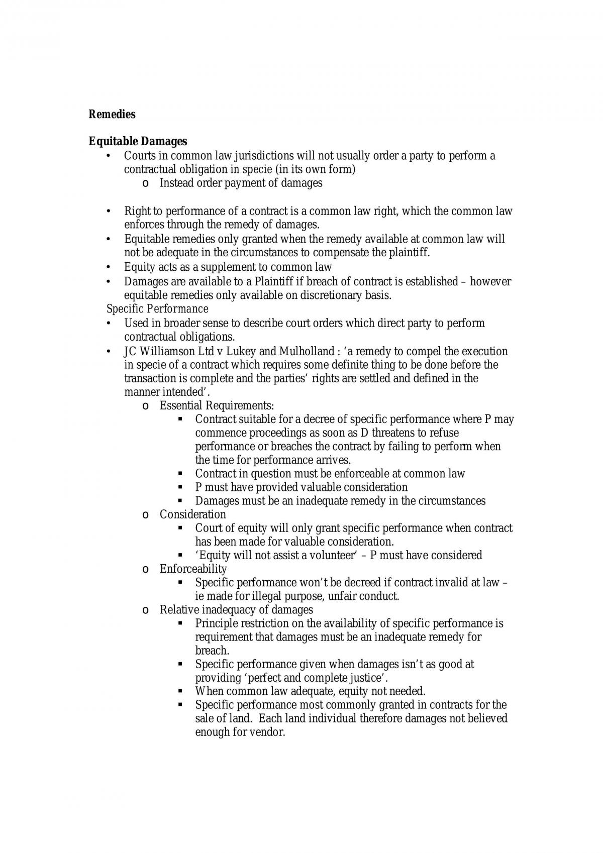 Equitable Remedies - Page 1