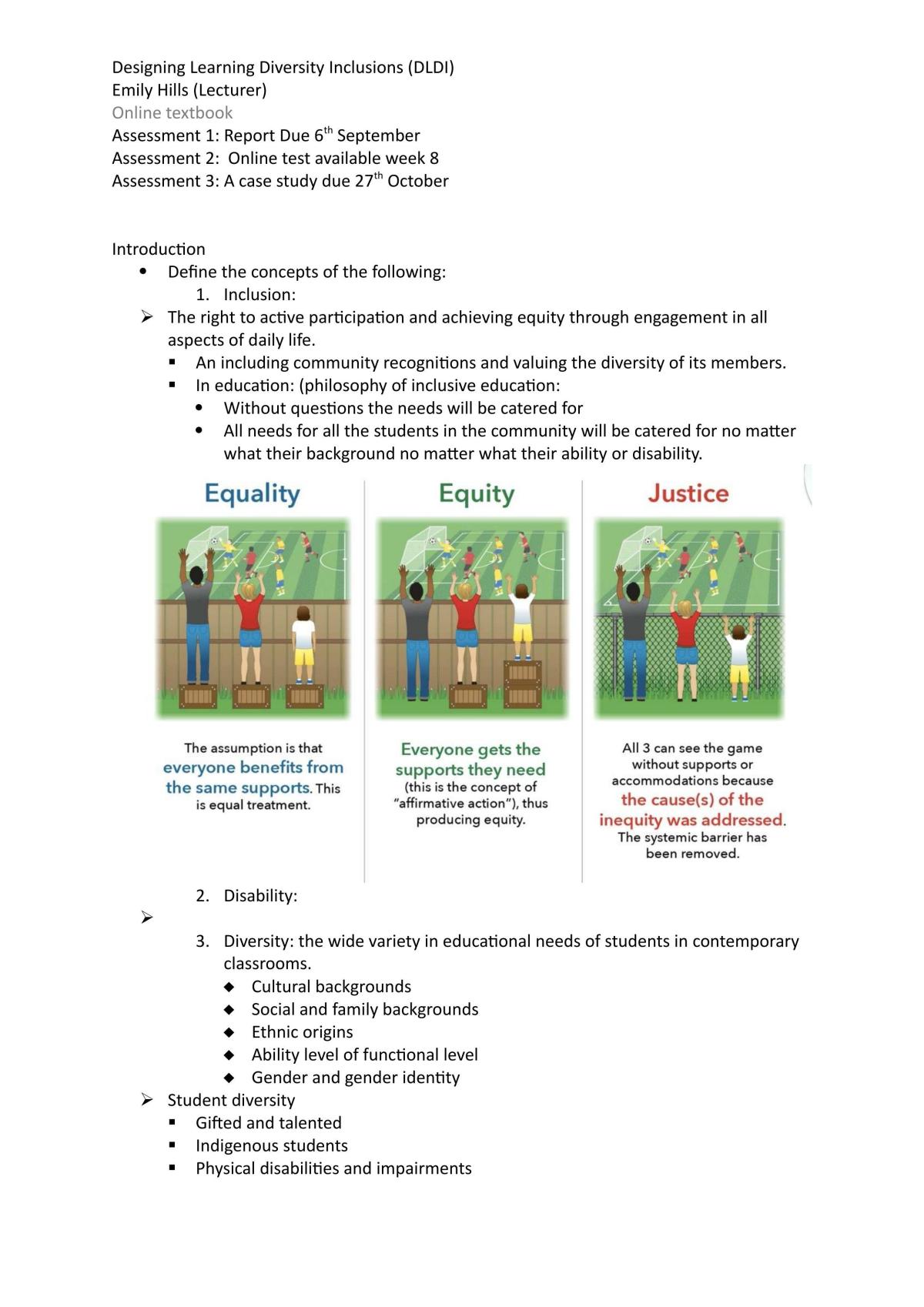 Designing Learning for Diversity and Inclusion Notes - Page 1
