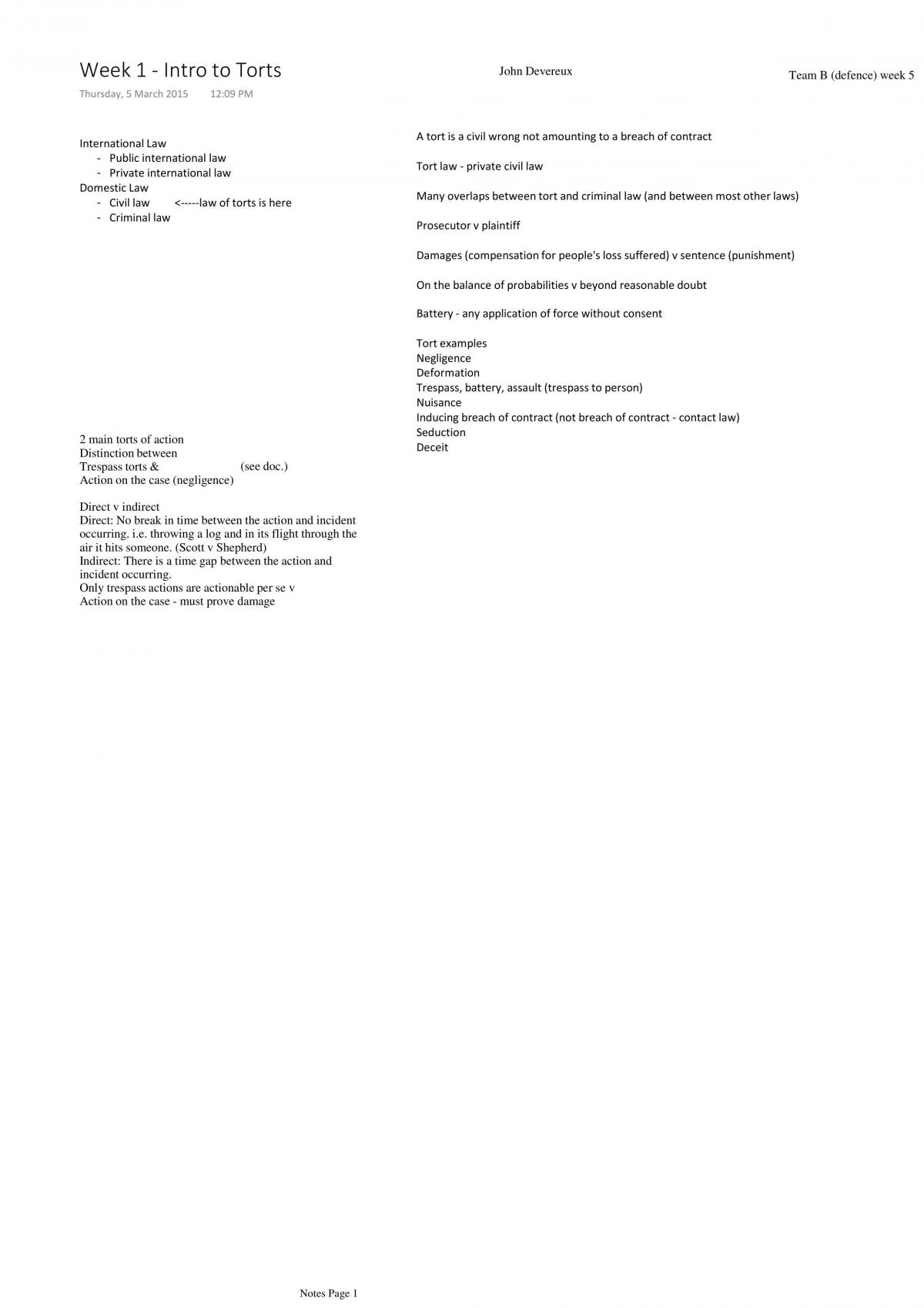 Complete Notes LAWS1113 - Page 1