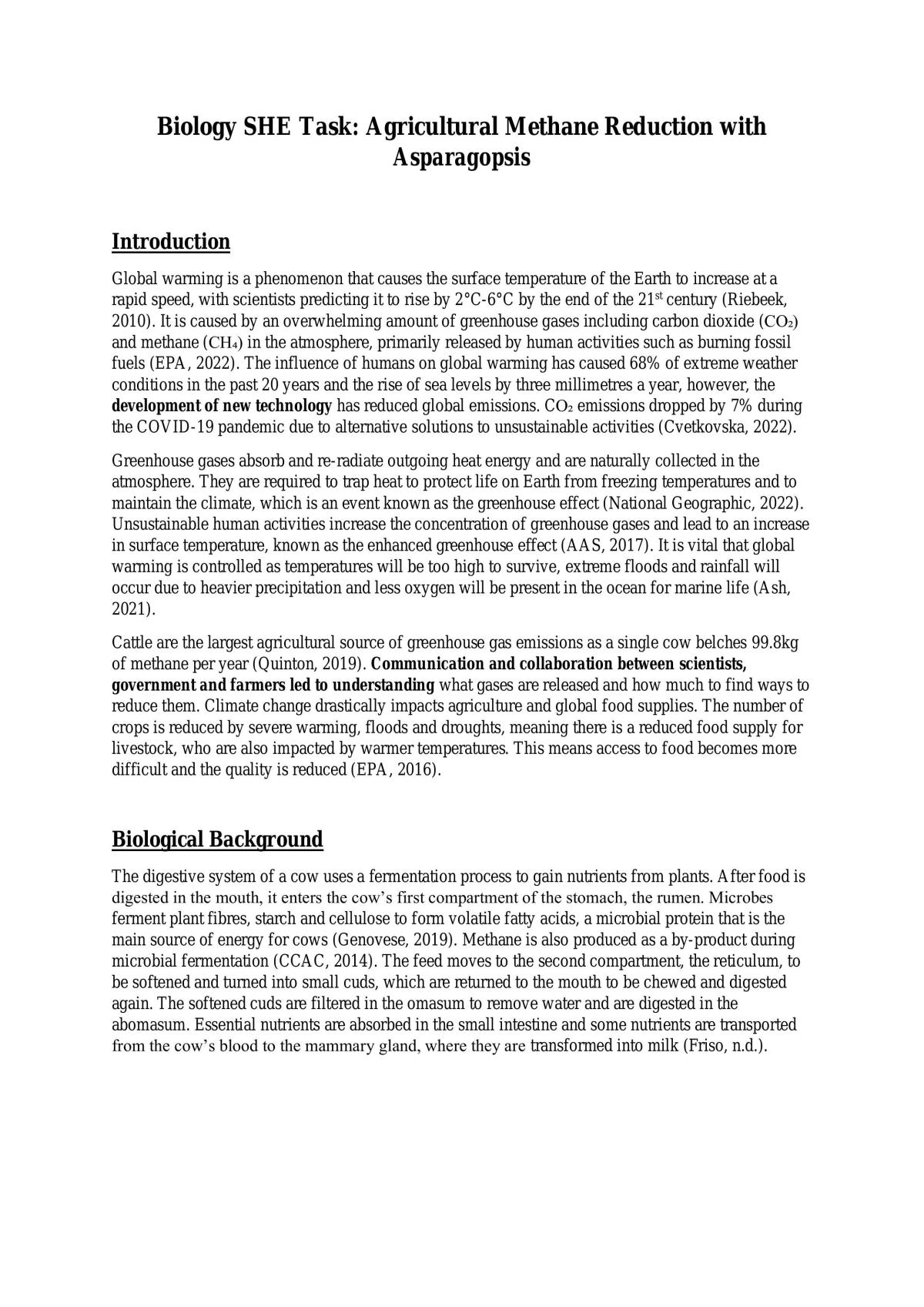 SHE Task - Agricultural Methane Reduction - Page 1
