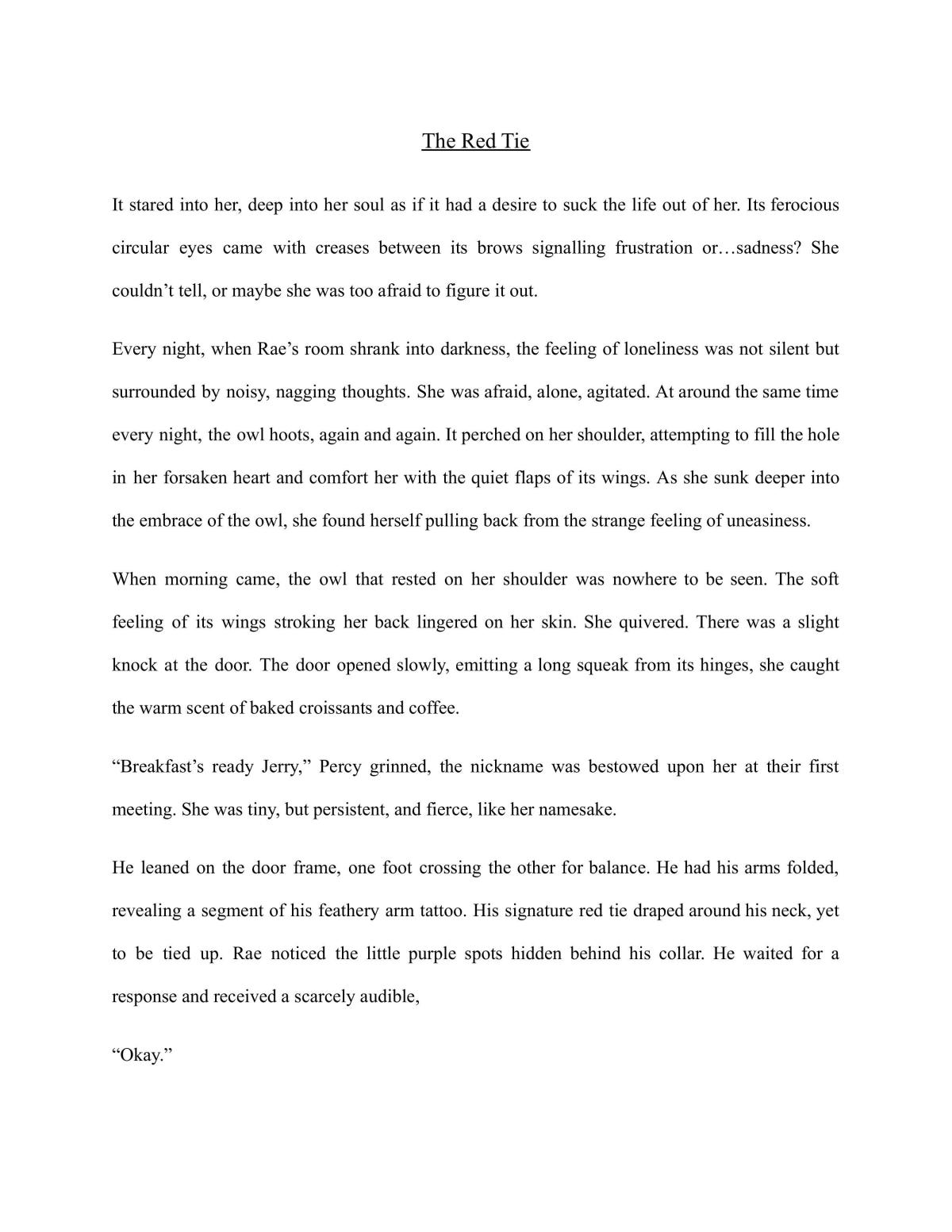 Narrative of The Red Tie - Page 1