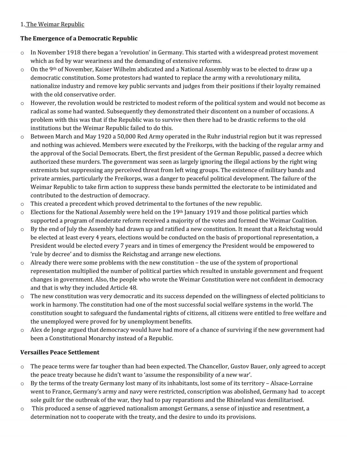 Great Concise Modern History Study Notes - Germany | Modern History ...