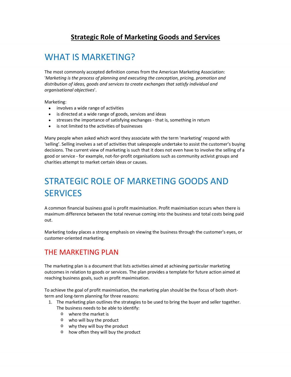 Marketing Notes - Page 1