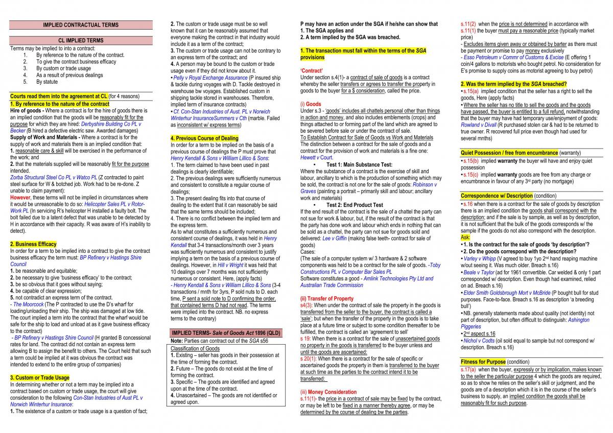 Obligation Template - Page 1
