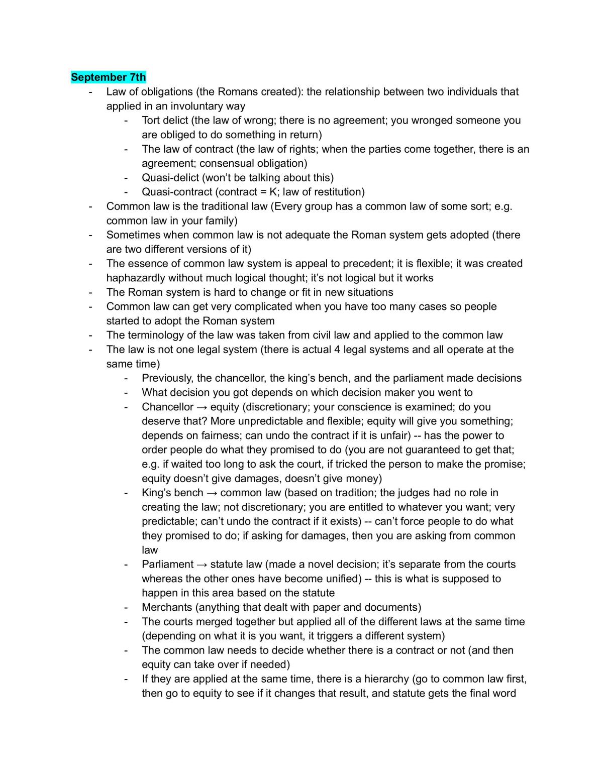Contracts Law - Page 1