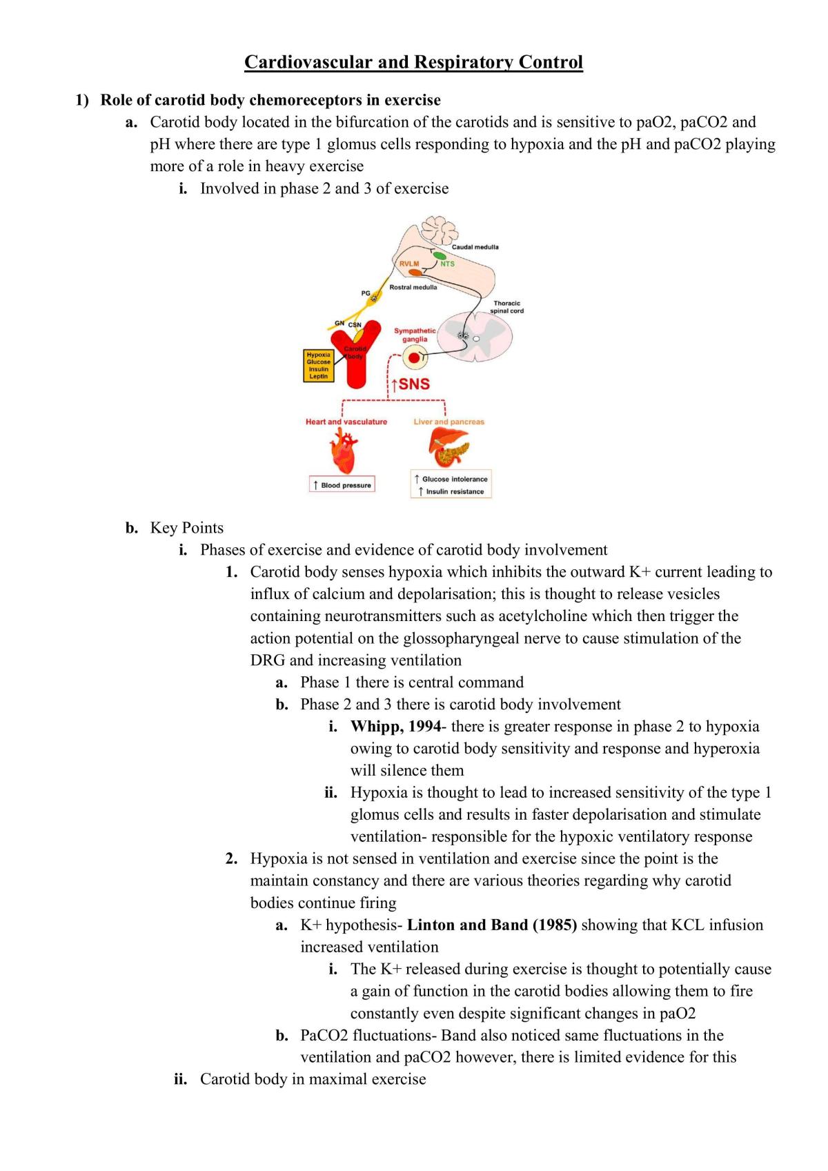 Cardiovascular and Ventilation Control - Page 1